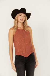 Promotion Idyllwind Women's Alpine Super Embellished Tank | Pecan Promotion Idyllwind Women's Alpine Super Embellished Tank | Pecan