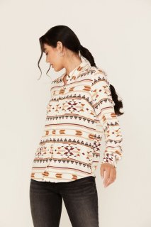 Promotion Idyllwind Women's Maplegrove Featherlight Southwestern Print Long Sleeve Pearl Snap Western Shirt | Ivory Promotion Idyllwind Women's Maplegrove Featherlight Southwestern Print Long Sleeve Pearl Snap Western Shirt | Ivory