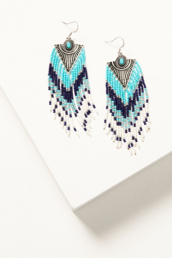 Promotion Idyllwind Women's Lenox Beaded-Fringe Earrings | Silver