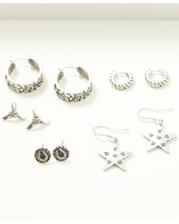 Promotion Idyllwind Women's Elberta Star Earring Set - 5 Piece | Silver