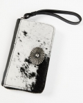 Promotion Idyllwind Women's Black Laredo Hair-on Cowhide Wristlet Wallet | Black