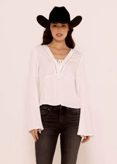 Promotion Idyllwind Women's Cedar Lace-Up Top | Ivory