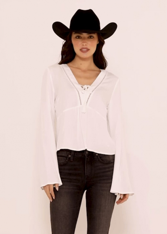 Promotion Idyllwind Women's Cedar Lace-Up Top | Ivory