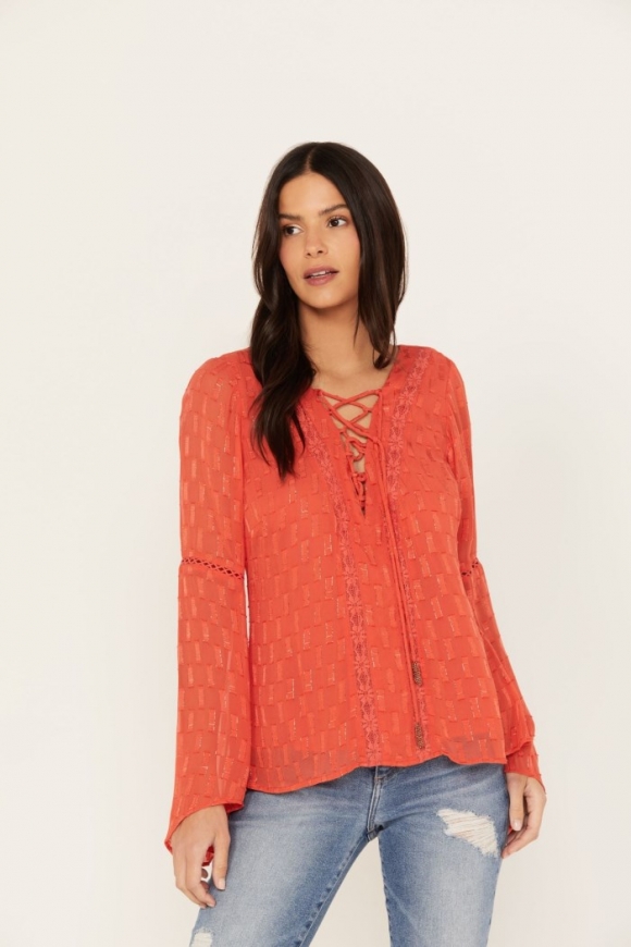 Promotion Idyllwind Women's Azelea Long Sleeve Top | Caramel