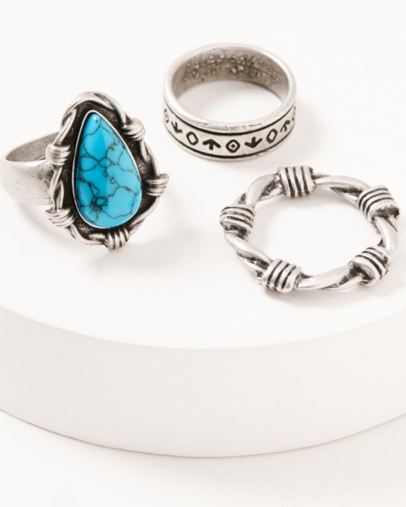 Promotion Idyllwind Women's Hydesale Ring Set - 3 Piece | Turquoise