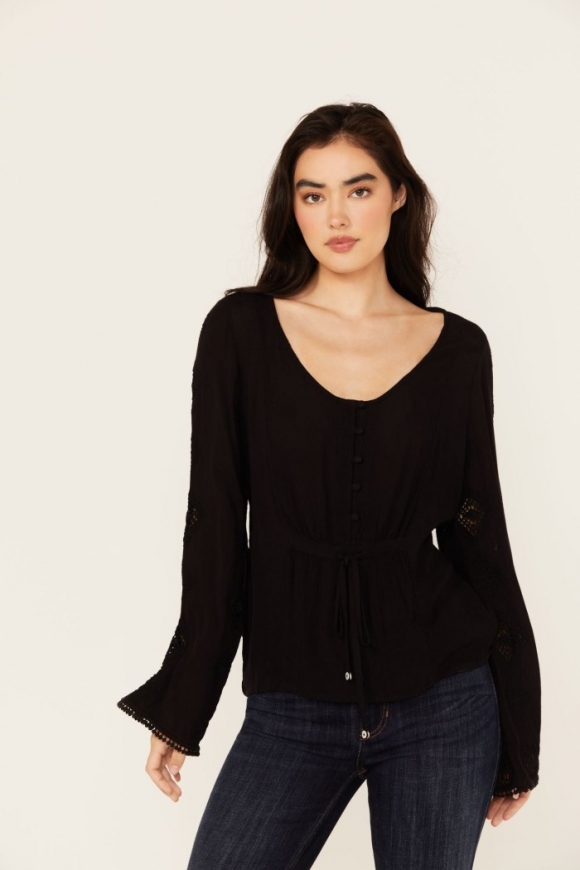 Promotion Idyllwind Women's Sharondale Embroidered Long Sleeve Button-Down Shirt | Black Promotion Idyllwind Women's Sharondale Embroidered Long Sleeve Button-Down Shirt | Black