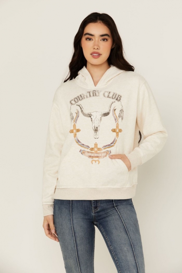 Promotion Idyllwind Women's Country Club Graphic Hoodie | Oatmeal