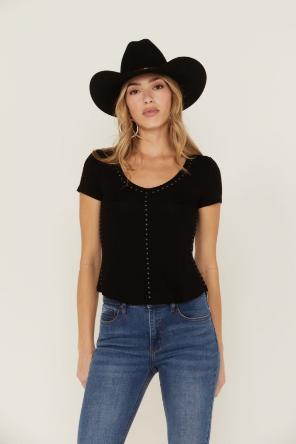 Promotion Idyllwind Women's Honky Tonk Studded Top | Black