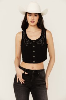 Promotion Idyllwind Women's Burbank Embroidered and Studded Super Stretch Bustier | Black