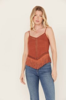 Promotion Idyllwind Women's Briarwick Fringe Tank Top | Pecan Promotion Idyllwind Women's Briarwick Fringe Tank Top | Pecan
