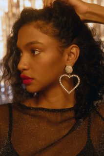 Promotion Idyllwind Women's Jeanette Heart Rhinestone Earrings | Silver Promotion Idyllwind Women's Jeanette Heart Rhinestone Earrings | Silver