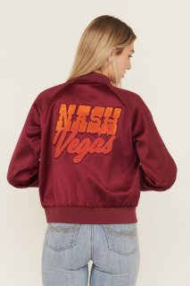 Promotion Idyllwind Women's Nash Vegas Satin Bomber | Maroon