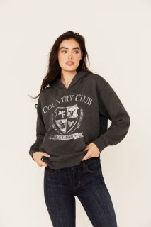 Promotion Idyllwind Women's Country Club Crest Hoodie | Charcoal