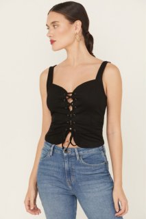 Promotion Idyllwind Women's Eastland Faux Suede Lace-Up Corset | Black