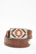 Promotion Idyllwind Women's Tooled Southwestern Square Buckle Belt | Tan