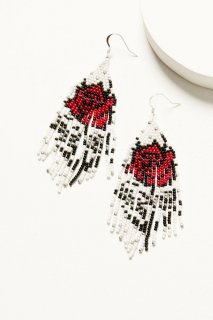 Promotion Idyllwind Women's Carla Rose Beaded Fringe Earrings | White Promotion Idyllwind Women's Carla Rose Beaded Fringe Earrings | White