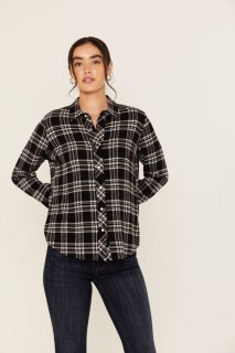 Promotion Idyllwind Women's Featherlight Plaid Print Long Sleeve Pearl Snap Western Shirt | Black Promotion Idyllwind Women's Featherlight Plaid Print Long Sleeve Pearl Snap Western Shirt | Black