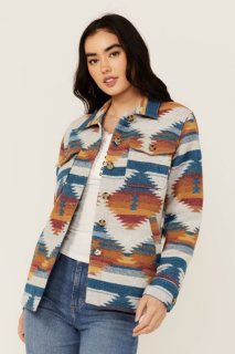 Promotion Idyllwind Women's Southwestern Print Shacket | Indigo