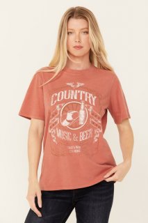 Promotion Idyllwind Women's Helen Country Music and Beer Short Sleeve Graphic Tee | Pecan Promotion Idyllwind Women's Helen Country Music and Beer Short Sleeve Graphic Tee | Pecan