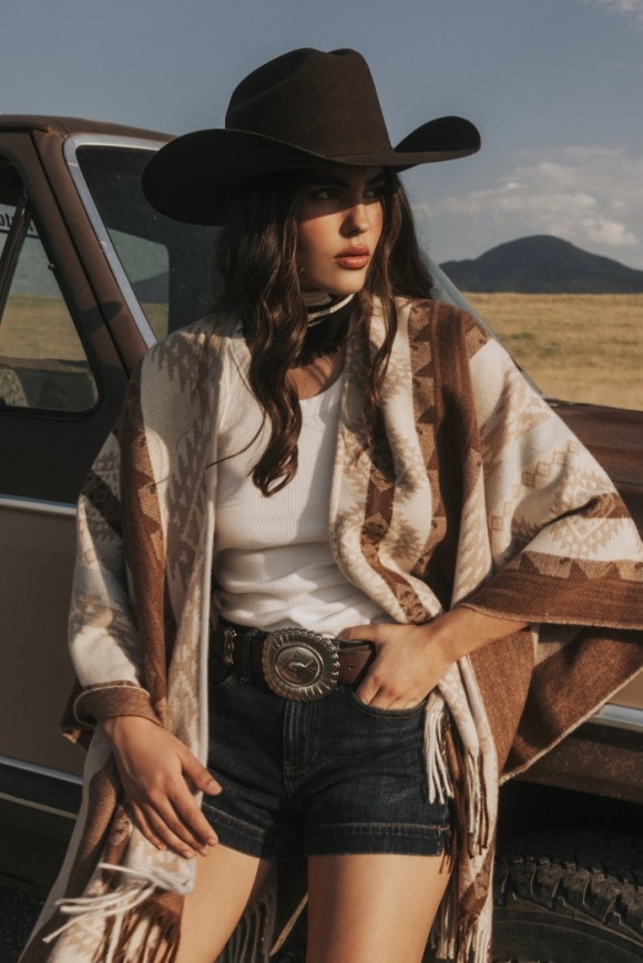 Promotion Idyllwind Women's Edsel Southwestern Print Shawl | Tan