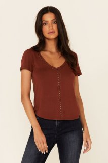 Promotion Idyllwind Women's Honky Tonk Studded Top | Rust Copper Promotion Idyllwind Women's Honky Tonk Studded Top | Rust Copper