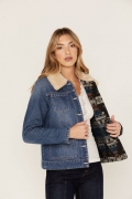 Promotion Idyllwind Women's Medium Wash Reversible Sherpa Blanket Denim Jacket | Dark Wash Promotion Idyllwind Women's Medium Wash Reversible Sherpa Blanket Denim Jacket | Dark Wash