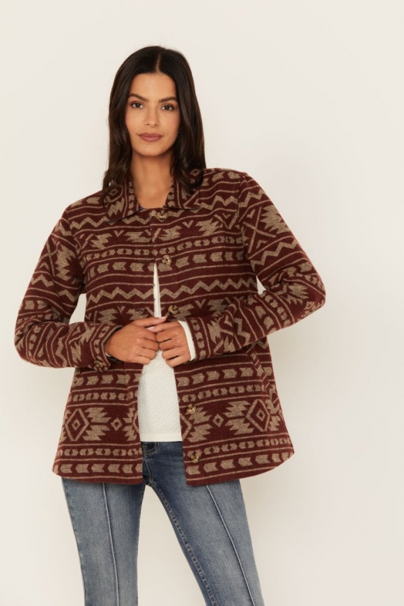 Promotion Idyllwind Women's Marie Southwestern Print Shacket | Pecan