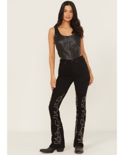 Promotion Idyllwind Women's Legend High Rise Boot Stitch Bootcut Super Stretch Denim Jeans | Black