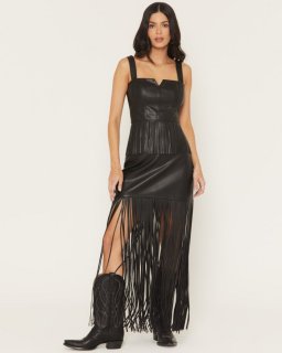 Promotion Idyllwind Women's Payson Faux Leather Fringe Midi Skirt | Black Promotion Idyllwind Women's Payson Faux Leather Fringe Midi Skirt | Black