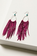 Promotion Idyllwind Women's Marcella Fuchsia Fringe Earrings | Silver