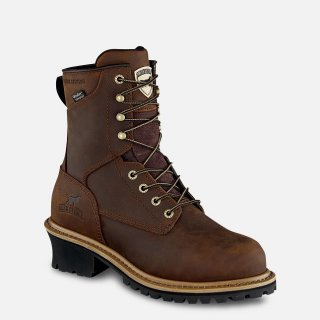 IRISH SETTER | MESABI-WOMEN'S 8-INCH WATERPROOF LEATHER SAFETY TOE PUNCTURE RESISTANT LOGGER BOOT | STYLISH OUTLET