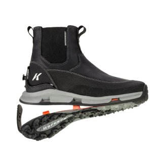 KORKERS NEW ARRIVALS WOMEN'S ALPINE CHELSEA-TRAILTRAC SOLE-Black