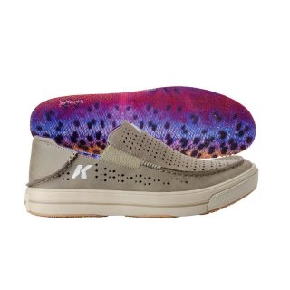 KORKERS NEW ARRIVALS MEN'S FISH MOC - RAINBOW TROUT VENTED LEATHER