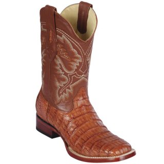 New Arrivals Los Altos Men's Caiman Square Toe Boots Cognac | Cognac