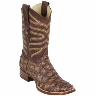 New Arrivals Los Altos Men's Rustic Brown Pirarucu Cowboy Boots | Rustic Brown