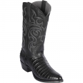 New Arrivals Los Altos Men's Black Caiman Cowboy Boots | Black