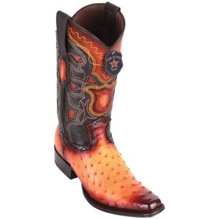 New Arrivals Los Altos Men's Buttercup Ostrich Boots - European Toe | Faded Buttercup