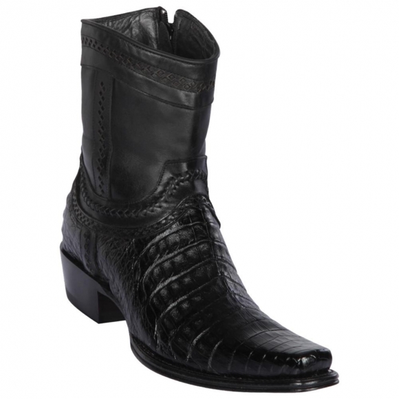 New Arrivals Los Altos Men's Black Caiman Belly European Toe | Black