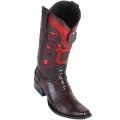 New Arrivals Los Altos Men's Ostrich Leg Black Cherry European Western Boots | Black Cherry