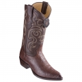 New Arrivals Los Altos Men's Smooth Ostrich Brown Cowboy Boots J-Toe | Brown