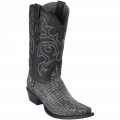 New Arrivals Los Altos Men's Sanded Black Lizard Skin Boots | Sanded Black