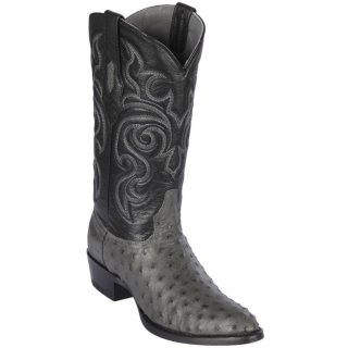 New Arrivals Los Altos Men's Grey Ostrich Cowboy Boots | Grey
