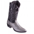 New Arrivals Los Altos Men's Lizard Teju R-Toe Grey Cowboy Boots | Grey