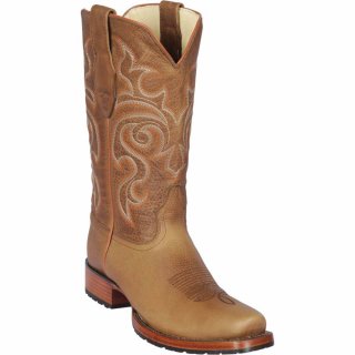 New Arrivals Los Altos Men's Honey Brown Square Toes Cowboy Boots | Brown
