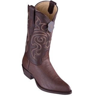 New Arrivals Los Altos Men's Brown Sharkskin Cowboy Boots J-Toe | Brown