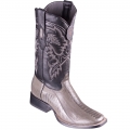 New Arrivals Los Altos Men's Ostrich Leg Grey Square Toe Cowboy Boots | Grey