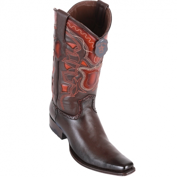 New Arrivals Los Altos Men's European Toe Cowboy Boot - Faded Brown | Faded Brown