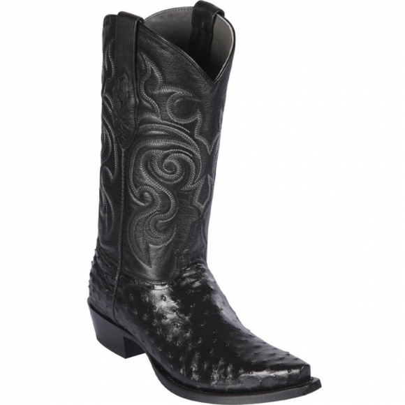 New Arrivals Los Altos Men's Mens Black Ostrich Boots | Black