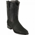 New Arrivals Los Altos Men's Black Snakeskin Roper Boots | Black