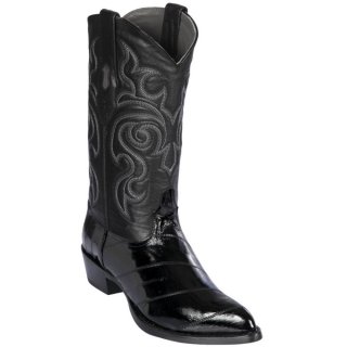 New Arrivals Los Altos Men's Black Eel Cowboy Boots | Black